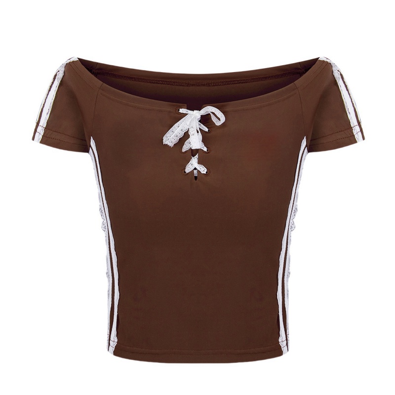 Off-Shoulder Vintage T-Shirt